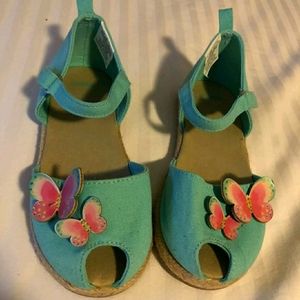 Gymboree size 10 butterfly shoes